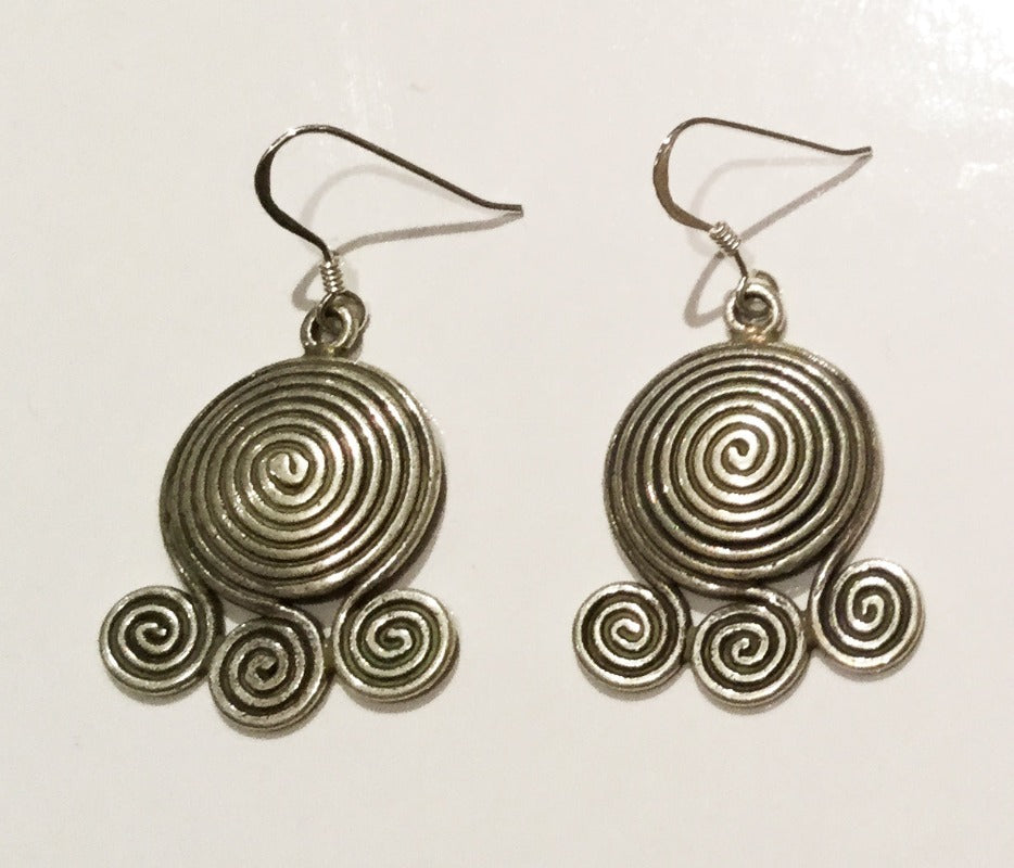 Karen Hill Tribe Sterling Silver Earrings-Hand Picked Imports