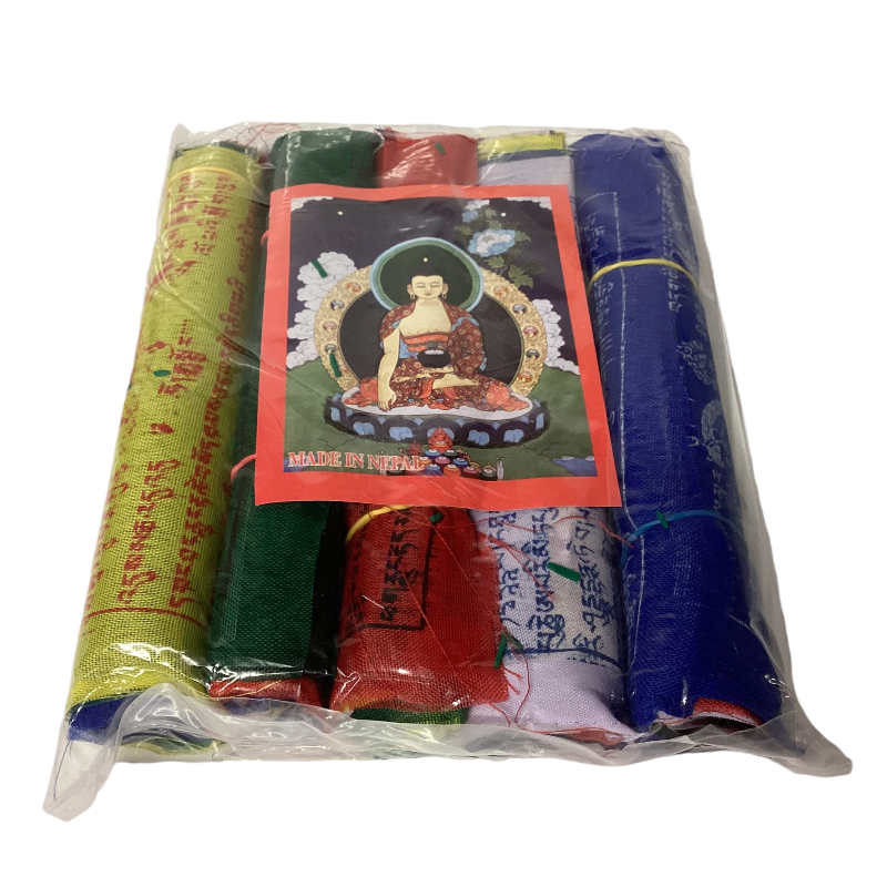 Tibetan Prayer Flags- 5 Strings of flags in each Pack 3 sizes SM, M, L-Hand Picked Imports