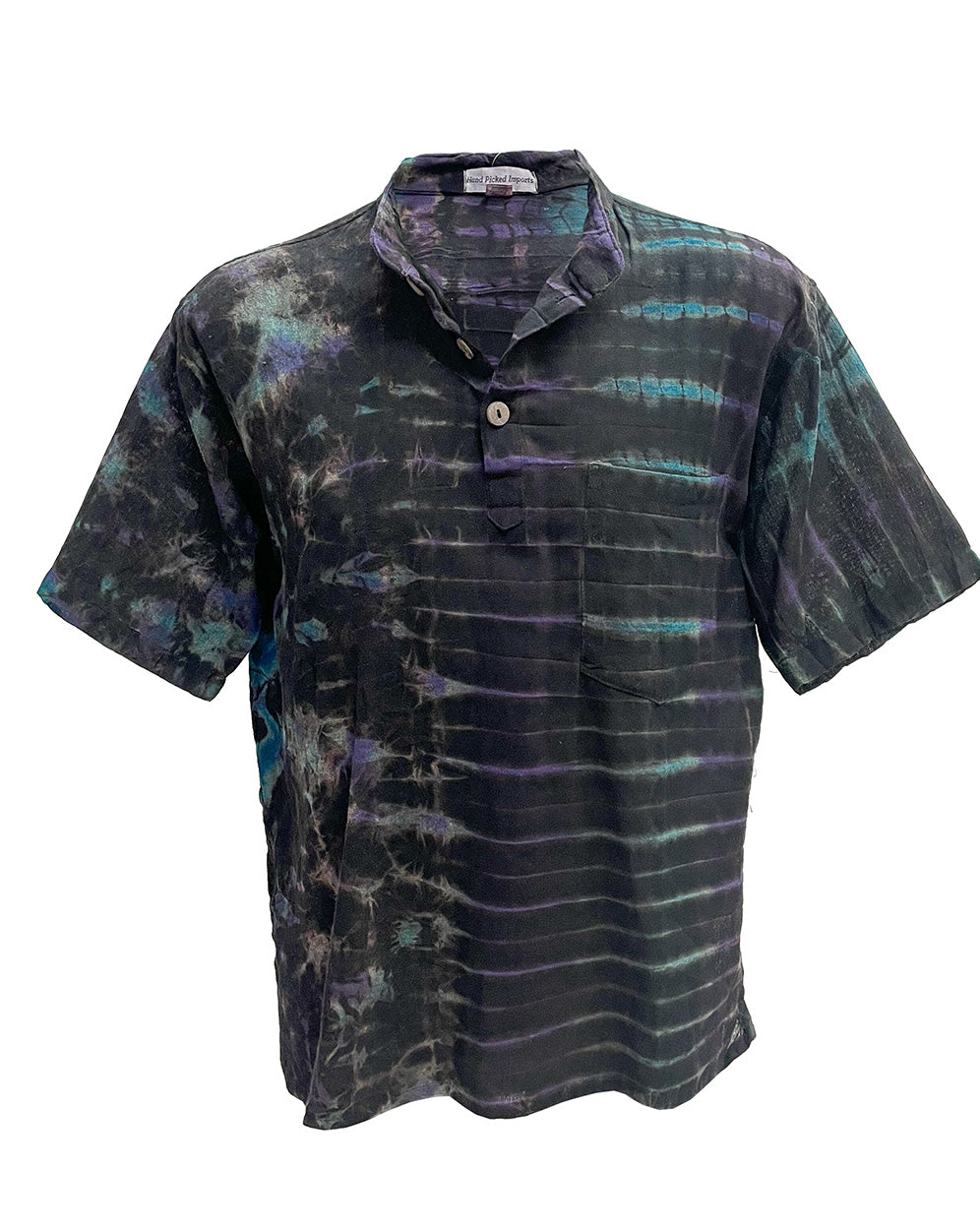 Men's Tie Dyed Short Sleeve BoHo Hippie Shirt-Hand Picked Imports
