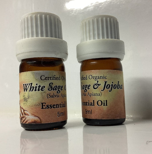 100% Certified Organic White Sage & Jojoba Oil 5ml-Hand Picked Imports