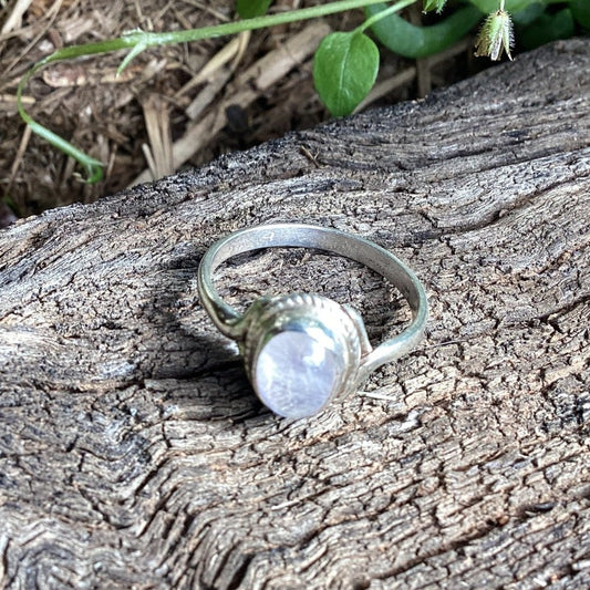 Sterling Silver Moonstone Ring Size 6.5-Hand Picked Imports