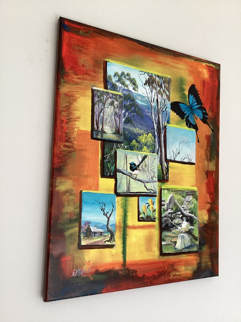 "Collage of the Landscape" Painting By Artist Susan Hend Russell-Hand Picked Imports