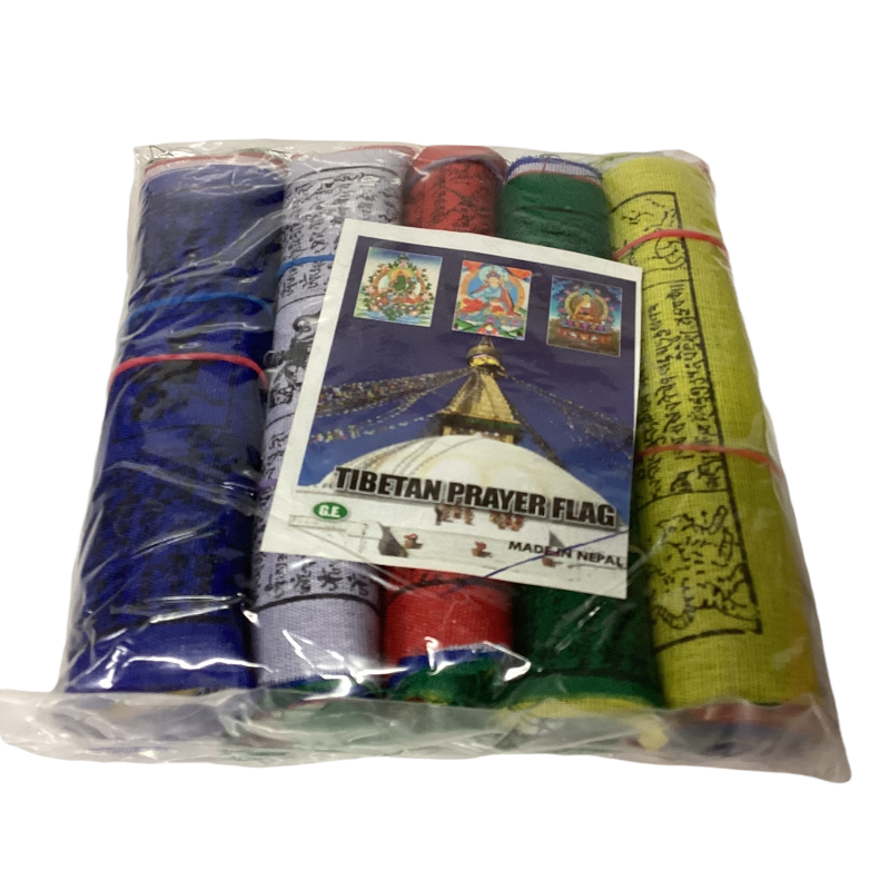 Tibetan Prayer Flags- 5 Strings of flags in each Pack 3 sizes SM, M, L-Hand Picked Imports