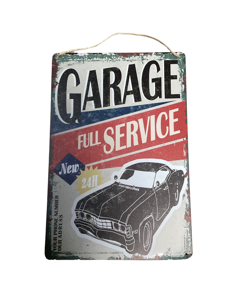 Tin Sign - Garage Full Service 30 X 20 cm-Hand Picked Imports