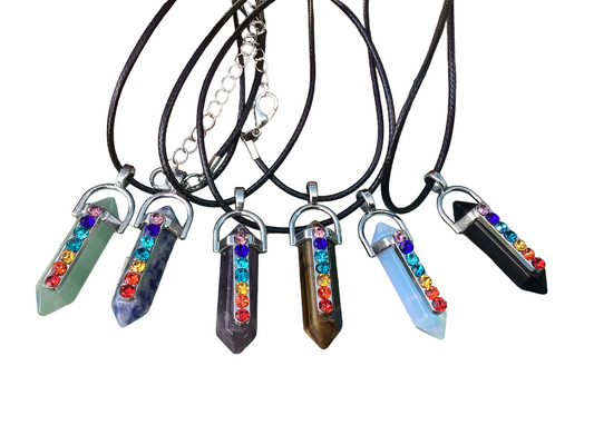 Crystal Chakra Pendant Necklace-Hand Picked Imports