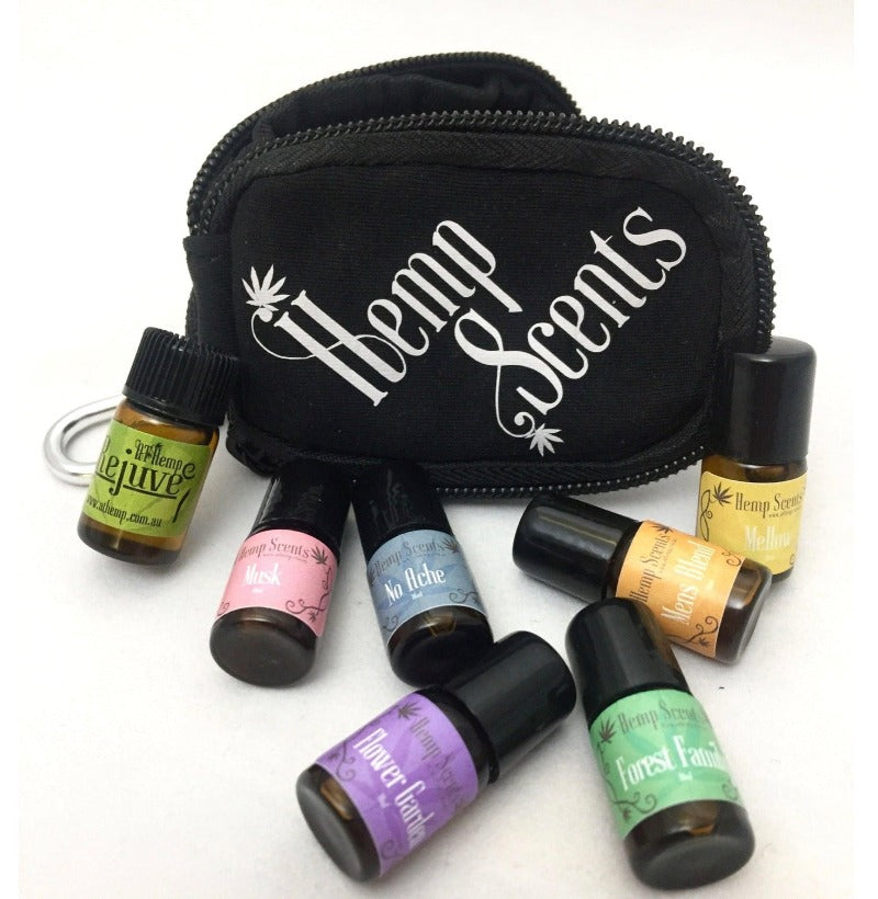 Seven Scents in Mini Pouch from AT Hemp-Hand Picked Imports