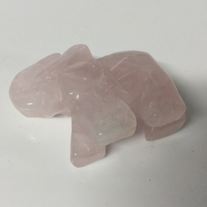 Rose Quartz Crystal Elephant 4.5 cm High-Hand Picked Imports