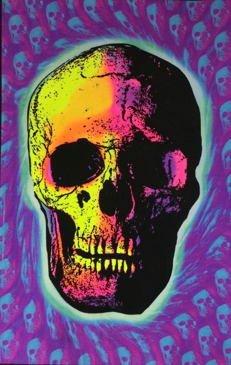 Skull Velvet Blacklight Poster 55 X 85 cm-Hand Picked Imports