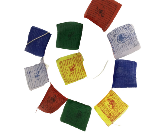 Tibetan Prayer Flags- 5 Strings of flags in each Pack 3 sizes SM, M, L-Hand Picked Imports