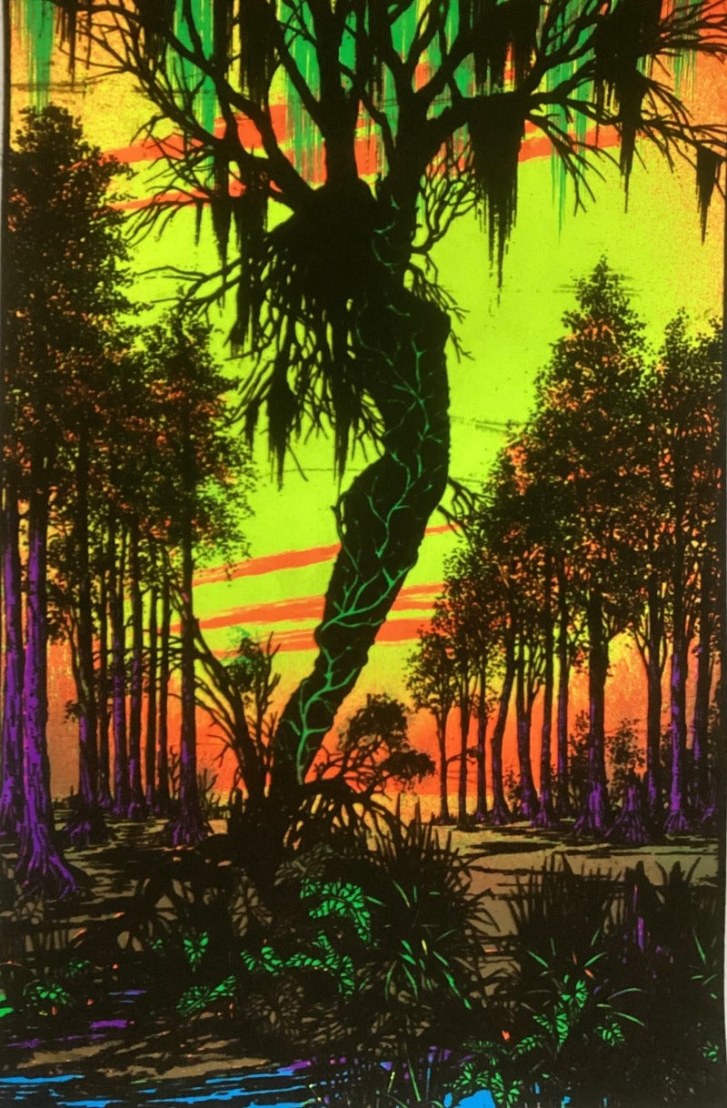 Tree of Life Velvet Blacklight Poster 55 X 85 cm-Hand Picked Imports