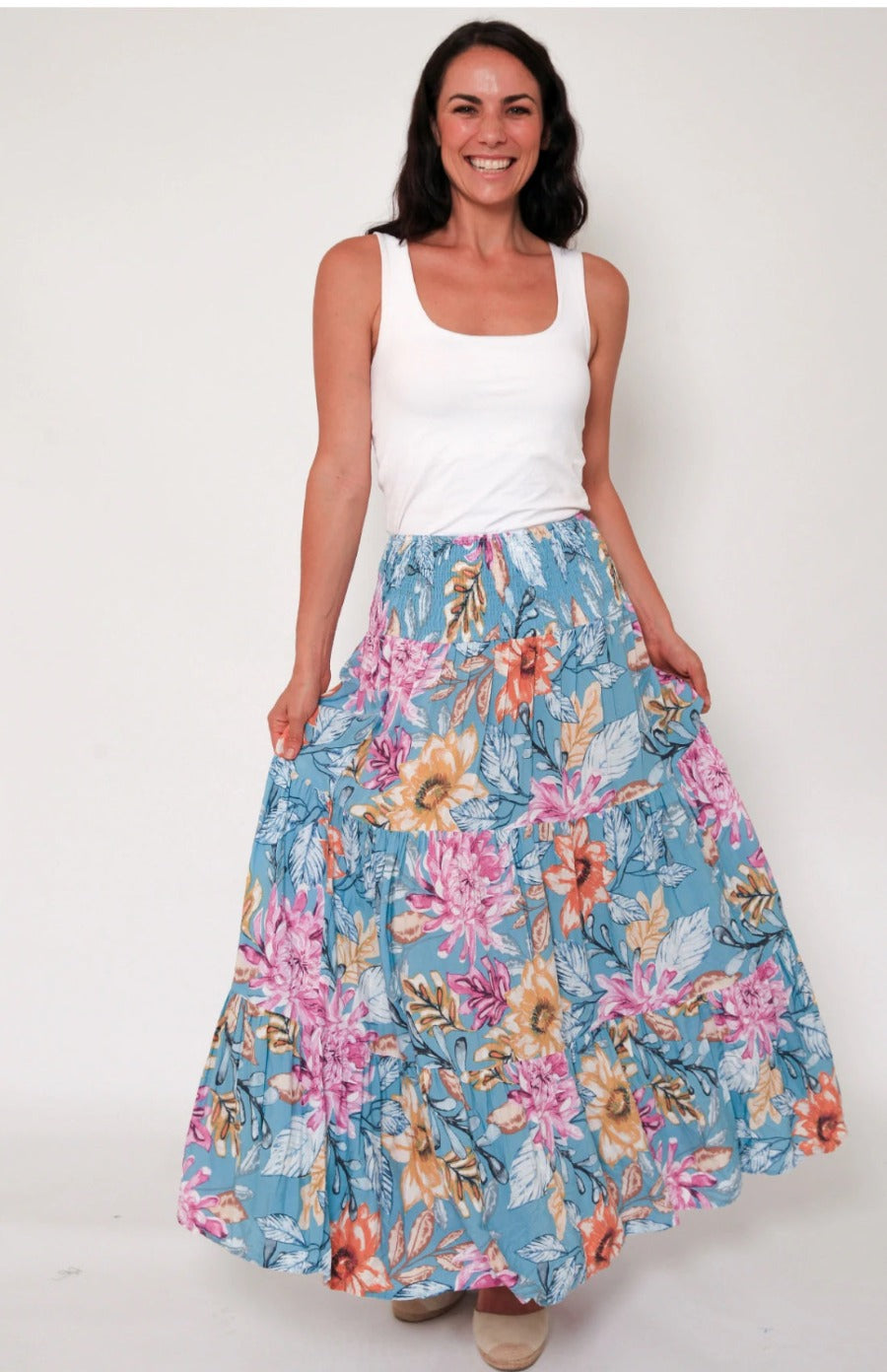 Ladies Pretty, floral long Skirt/Dress-Hand Picked Imports
