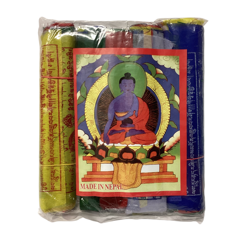 Tibetan Prayer Flags- 5 Strings of flags in each Pack 3 sizes SM, M, L-Hand Picked Imports