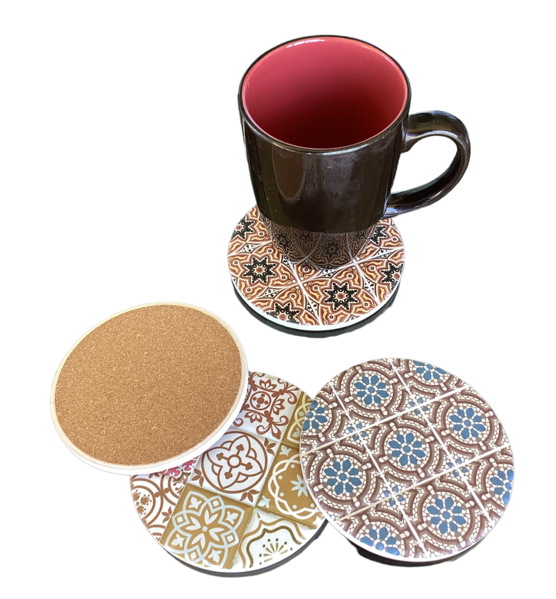 I Set of 4 Ceramic Coasters-Hand Picked Imports