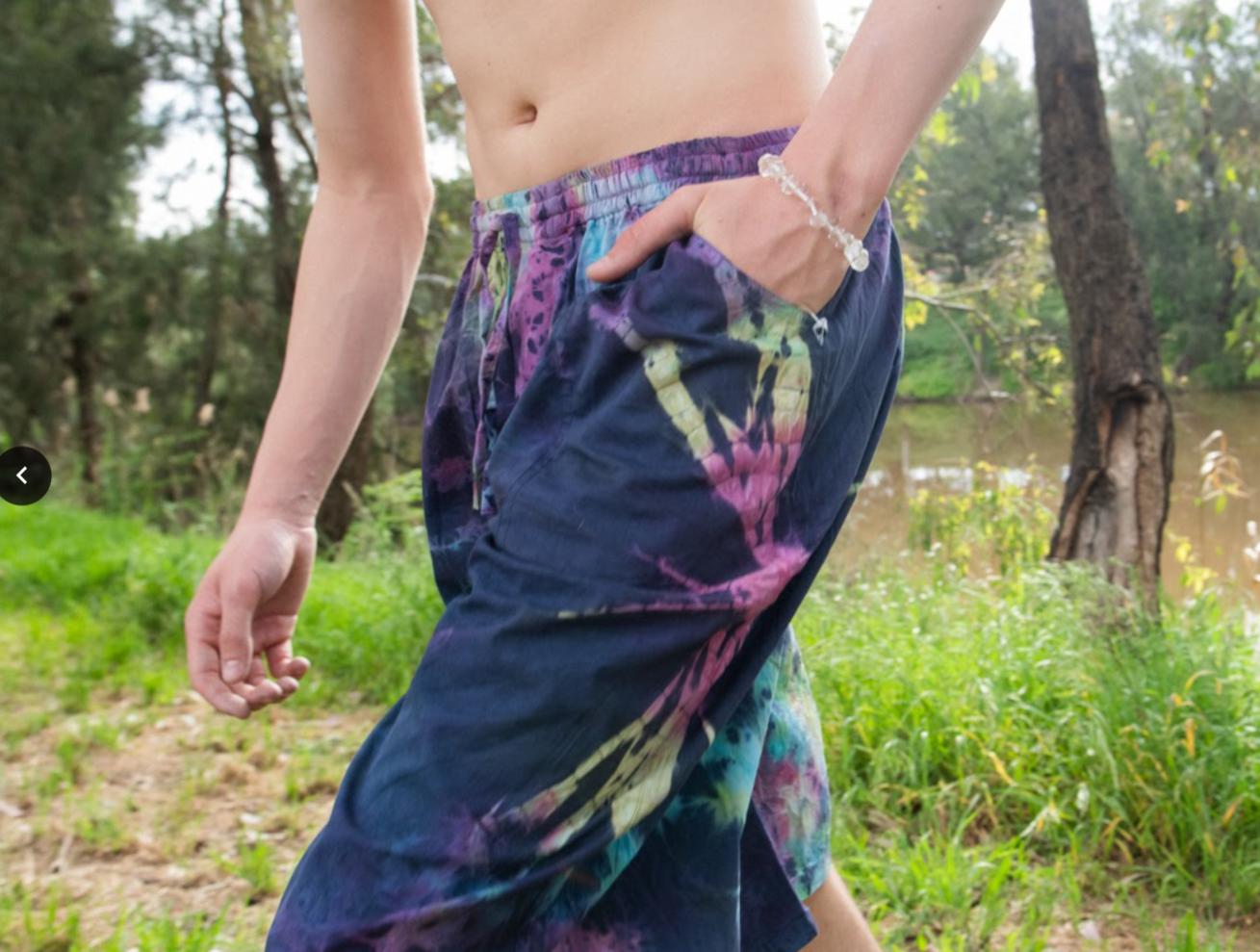 Men's/ Unisex Cotton Tie Dye Shorts-Hand Picked Imports