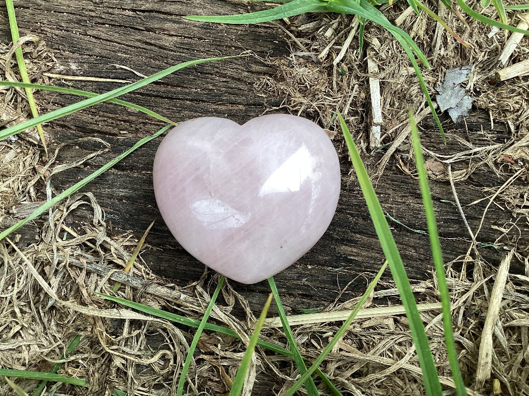 45 mm Rose Quartz Puffy Crystal Heart-Hand Picked Imports