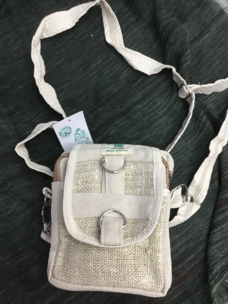 Unisex Hemp Cotton Lined Passport Bag 17cm x 19.5cm-Hand Picked Imports