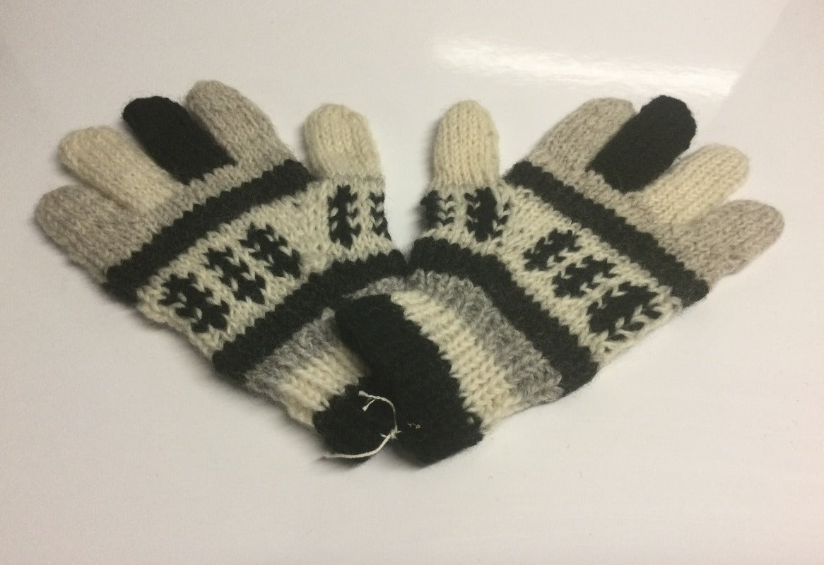 Adult Knitted Woollen Gloves Handmade in Nepal-Hand Picked Imports