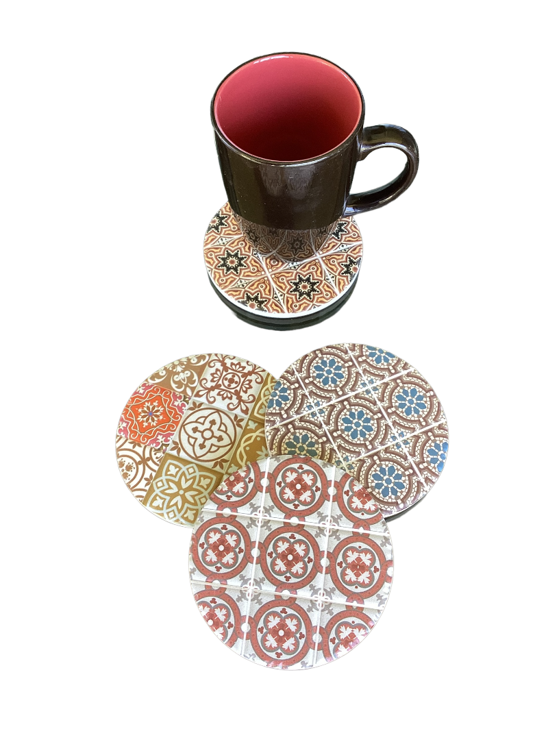 I Set of 4 Ceramic Coasters-Hand Picked Imports