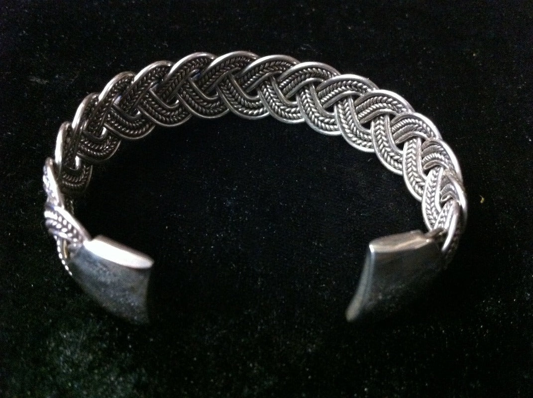 925 Sterling Silver Wristband-Hand Picked Imports